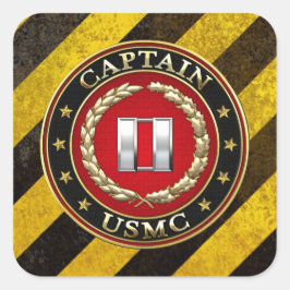 Adesivo Quadrado Fuzileiros navais dos EUA: Capitão (Captura USMC) 