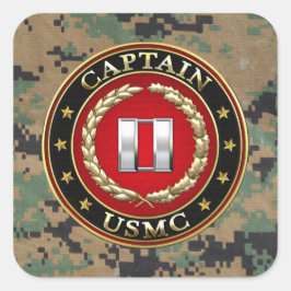 Adesivo Quadrado Fuzileiros navais dos EUA: Capitão (Captura USMC) 