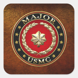 Adesivo Quadrado Fuzileiros navais dos EUA: Major (Escritório da US