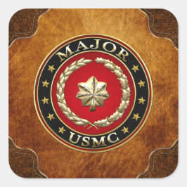 Adesivo Quadrado Fuzileiros navais dos EUA: Major (Escritório da US