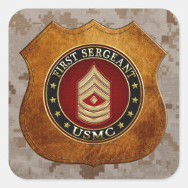 Adesivo Quadrado Fuzileiros navais dos EUA: Primeiro Sargento (USMC