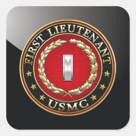 Adesivo Quadrado Fuzileiros navais dos EUA: Primeiro Tenente (USMC