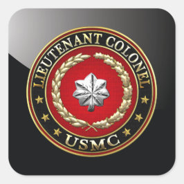 Adesivo Quadrado Fuzileiros navais dos EUA: Tenente-Coronel (USMC L