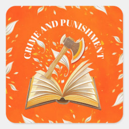 Adesivo Quadrado Fyodor Dostoevsky, Citação do Crime e da Pena