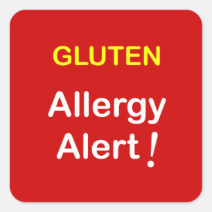 Adesivo Quadrado g1 - Alerta de Alergia - GLUTEN.