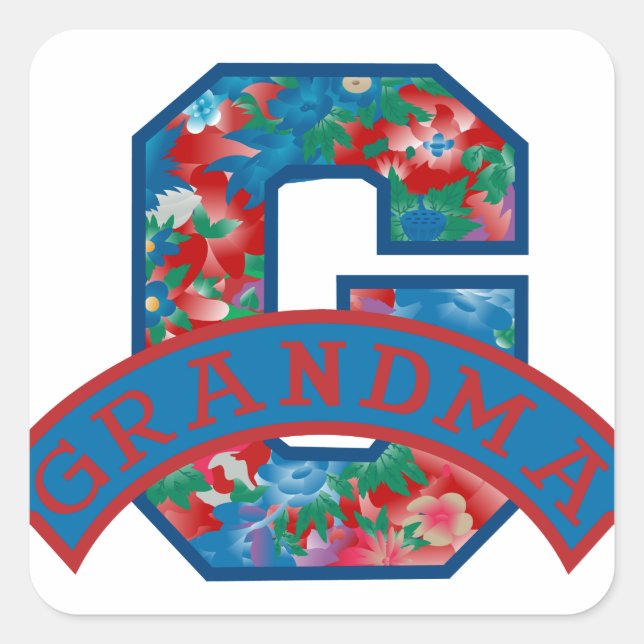Adesivo Quadrado G É Para A Vovó (Frente)