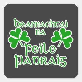 Adesivo Quadrado Gaelic St. Patrick's Day 