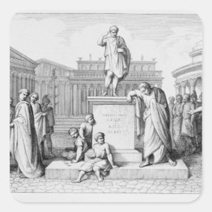 Adesivo Quadrado Gaius Gracchus que Weeping antes de seu pai