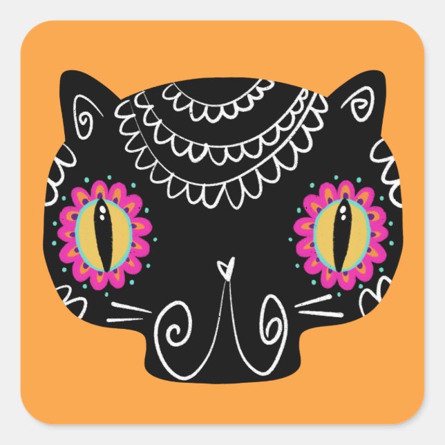 Adesivo Quadrado Gaivota Gaivota Dia dos Mortos (Frente)