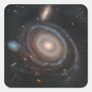 Adesivo Quadrado Galáxia Bullseye do Telescópio Espacial Hubble