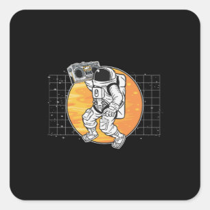 Adesivo Quadrado Galáxia Universo do Espaço Rádio Astronômico Music