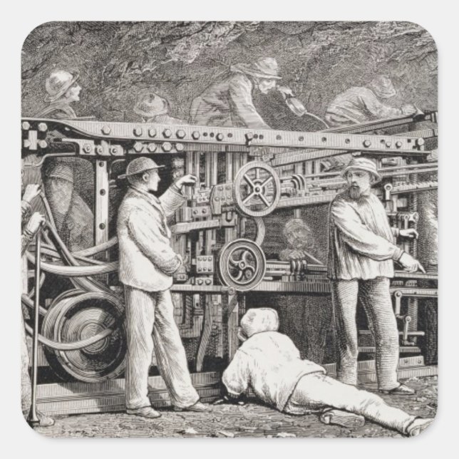 Adesivo Quadrado Galeria Avançada do Lado Francês da Lua (Frente)