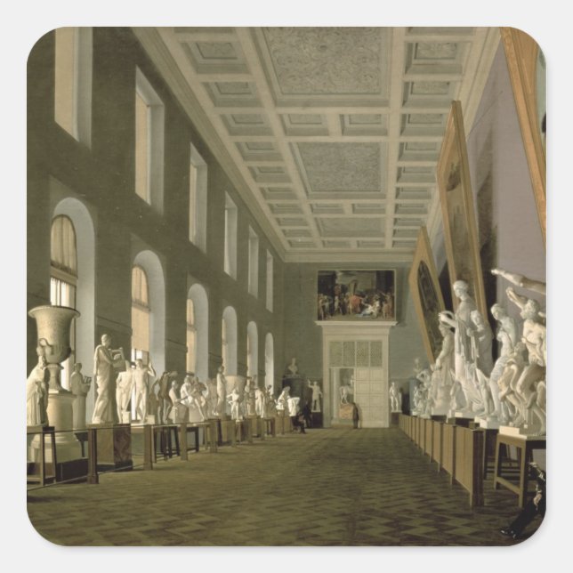Adesivo Quadrado Galeria de Antiguidades da Academia de Belas (Frente)