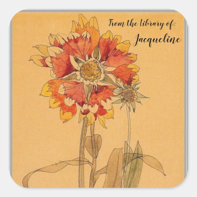 Adesivo Quadrado Gallardia por Charles Mackintosh (Frente)