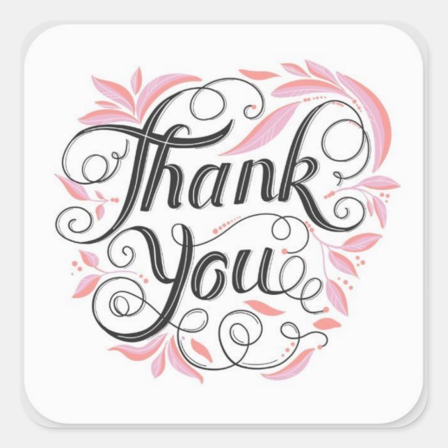 Adesivo Quadrado "Galore dos Sticks de Gratidão" (Frente)