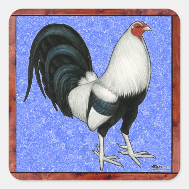 Adesivo Quadrado Gamecock enquadrado (Frente)