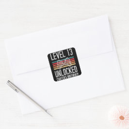 Adesivo Quadrado Gamer 13 Birthday Personalizado