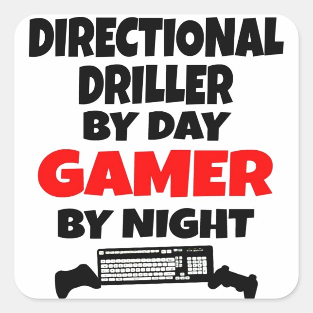 Adesivo Quadrado Gamer Directional Driller (Frente)