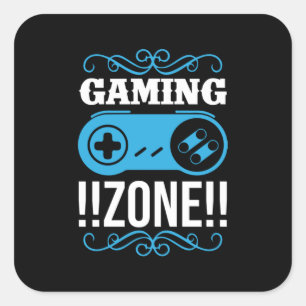 Adesivo Quadrado Gamer Gift Gaming Zone