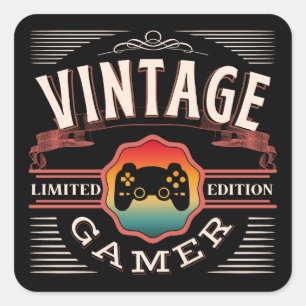 ADESIVO QUADRADO GAMER VINTAGE EDIÇÃO LIMITADA 