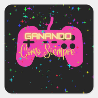 Adesivo Quadrado ganando como siempre, videogame