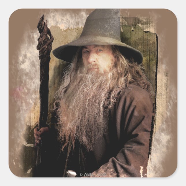 Adesivo Quadrado Gandalf com Funcionarios (Frente)