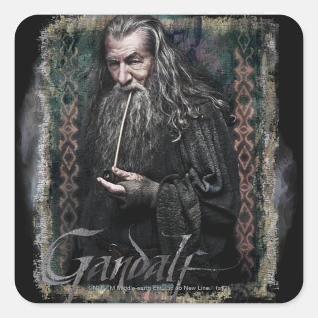 Adesivo Quadrado Gandalf com nome (Frente)