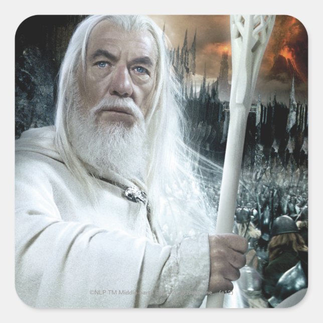 Adesivo Quadrado GANDALF™ with Staff (Frente)