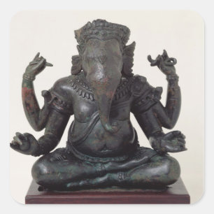 Adesivo Quadrado Ganesh, 12th-early século XIII atrasado, Angkor