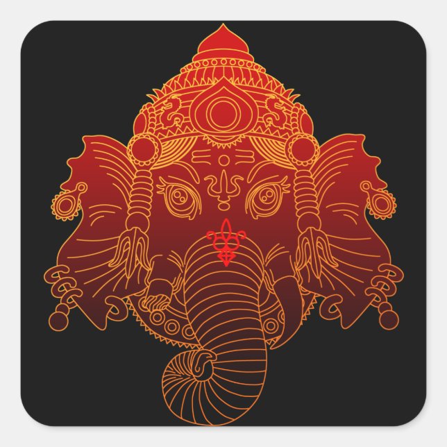 Adesivo Quadrado ganesha (Frente)