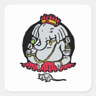 Adesivo Quadrado Ganesha Square Sticker