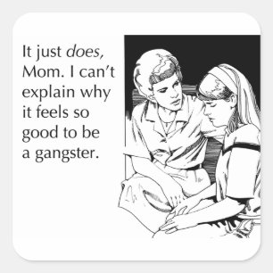 Adesivo Quadrado Gangster