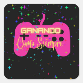 Adesivo Quadrado ganhando como sempre, videogamer
