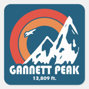 Adesivo Quadrado Gannett Peak Sun Eagle