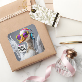 Adesivo Quadrado Ganso Não Perturbe