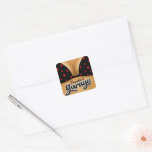 Adesivo Quadrado Garagem de Caverna de Bikini Babe Girl