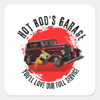 Adesivo Quadrado Garagem do Hot Rod