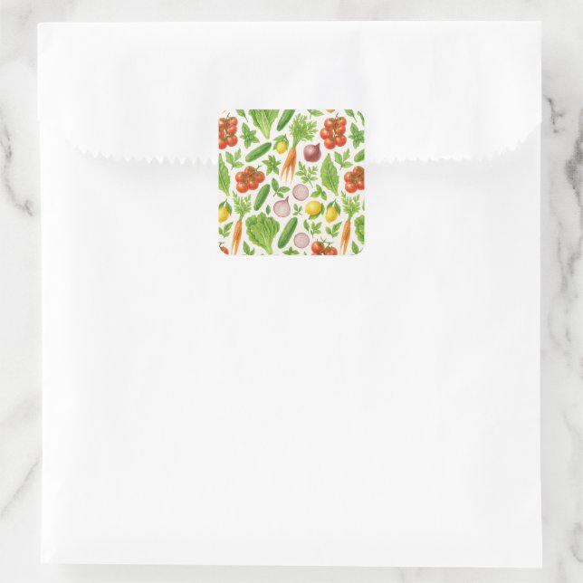 Adesivo Quadrado Garden-Fresh Veggie Salad— Friend Sticker (Bolsa)