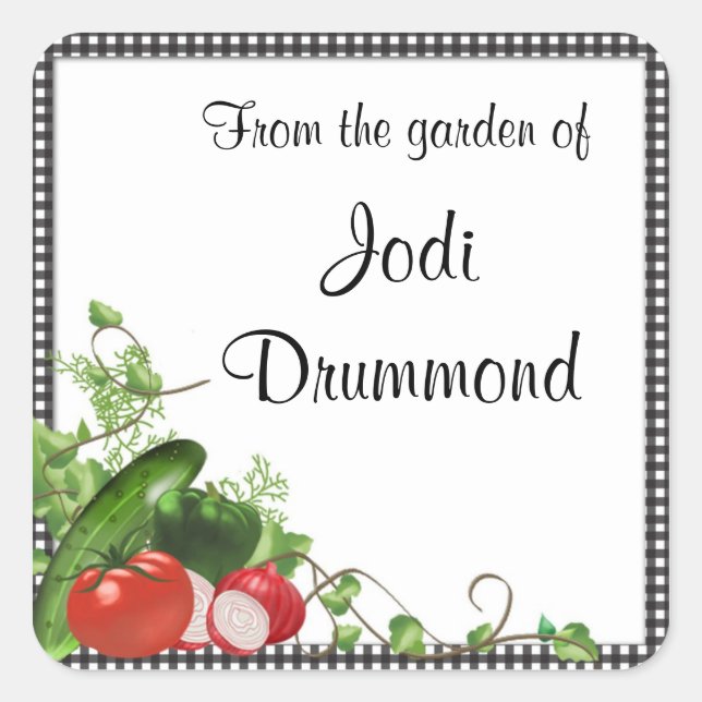 Adesivo Quadrado Garden Jar Stickers (Frente)