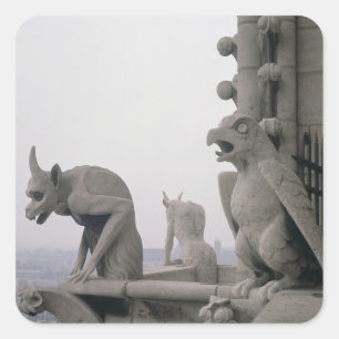 Adesivo Quadrado Gargoyles na balustrada do Grande