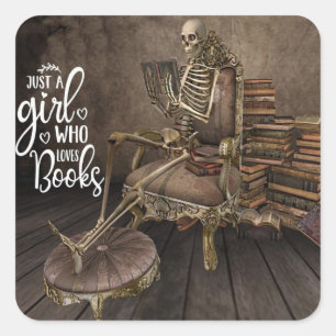 Adesivo Quadrado Garota do Vidro Esqueletal