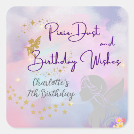 Adesivo Quadrado Garota Fada Caprichosa