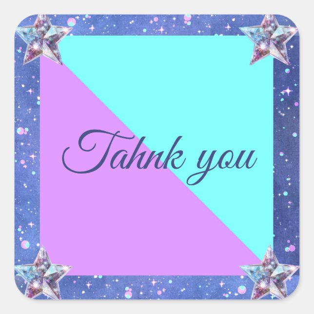 Adesivo Quadrado Garota festa de aniversário gêmea (Frente)