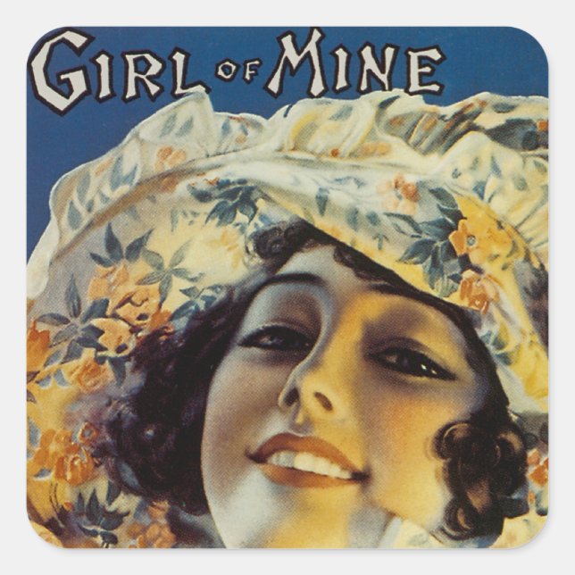 Adesivo Quadrado Garota minha (Frente)