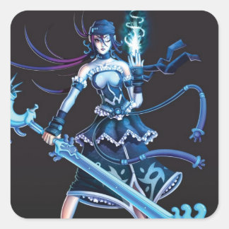 Adesivo Quadrado Garota pirata de anime