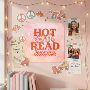 Adesivo Quadrado Garotas Quentes Lêem Livros
