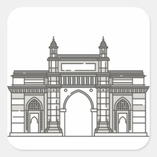Adesivo Quadrado Gateway Of India Mumbai World Landmark