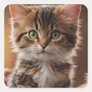 Adesivo Quadrado Gatinho Gato