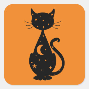 Adesivo Quadrado Gatinho Magic
