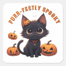 Gatinho Preto Fofo de Halloween 🎃